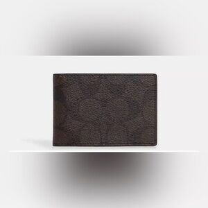 Coach Billfold Wallet In Signature Canvas